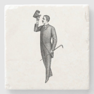 Porta-copo De Pedra Cavalheiro Vitoriano Selfie