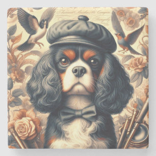 Porta-copo De Pedra Cavalier King Charles Spaniel Painting