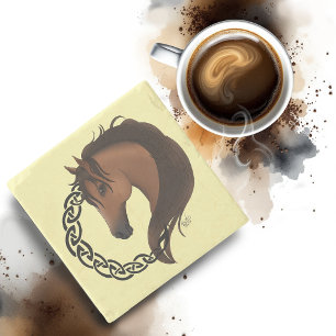 Porta-copo De Pedra Cavalo Celta