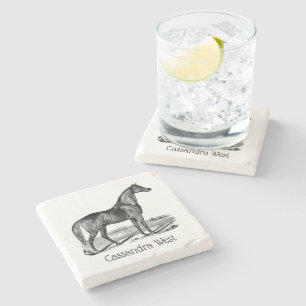 Porta-copo De Pedra Cavalo Vintage em Pé