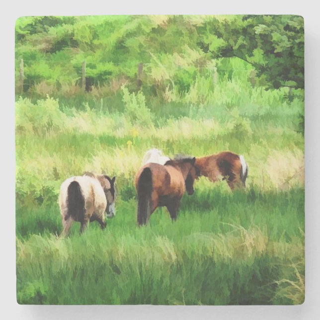 PORTA-COPO DE PEDRA CAVALOS (Frente)