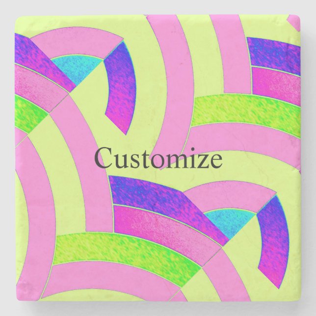 Porta-copo De Pedra Cavalos elegantes na moda modernos (Frente)