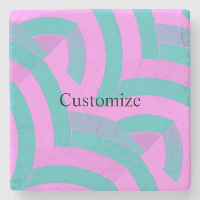 Porta-copo De Pedra Cavalos elegantes na moda modernos (Frente)