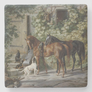 Porta-copo De Pedra Cavalos no Porch (por Albrecht Adam)