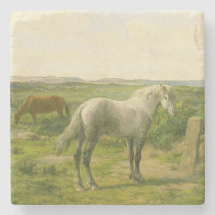 Porta-copo De Pedra Cavalos próximos à praia (por Rosa Bonheur)