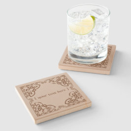 Porta-copo De Pedra Celtic Knot Tribal Design Brown Weatherversion