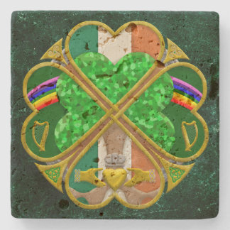 Porta-copo De Pedra Celtic Shamrock Heritage Symbol Irish Inspired
