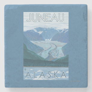 Porta-copo De Pedra Cena da geleira - Juneau, Alaska