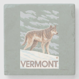 Porta-copo De Pedra Cena de VermontWolf