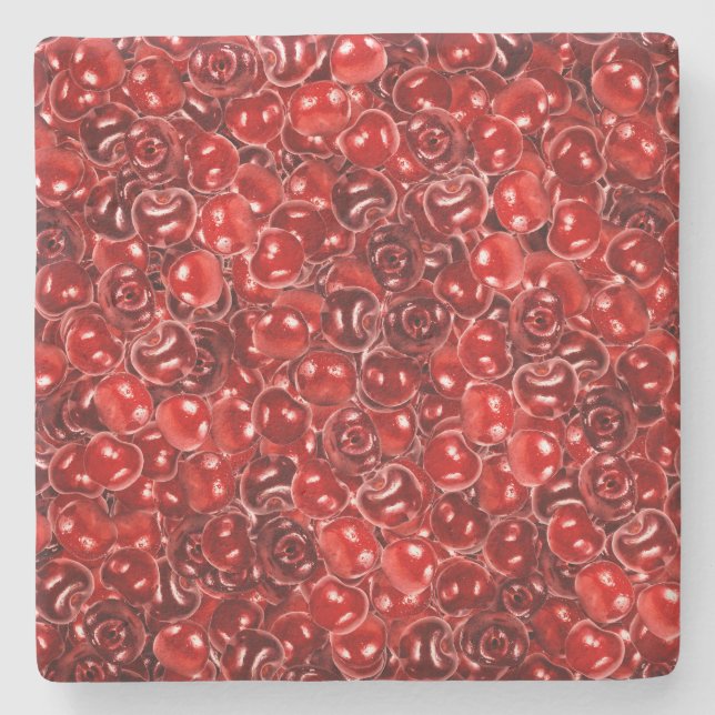 Porta-copo De Pedra Cerejas Doce (Frente)