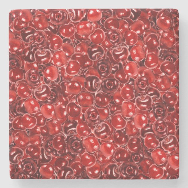 Porta-copo De Pedra Cerejas Doce (Frente)