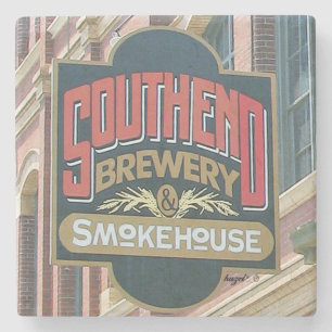 Porta-copo De Pedra Cervejaria de Southend e fumeiro Charleston, SC.