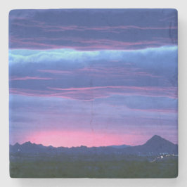 Porta-copo De Pedra Céu Vermelho -