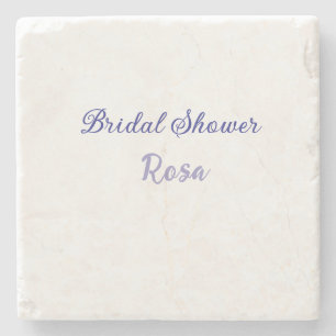 Porta-copo De Pedra Chá de noiva roxo adicionar nome data eleganteesti