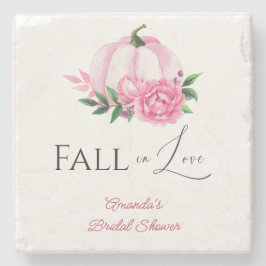 Porta-copo De Pedra Chá de Noiva Rustico de Abóbora Rosa Bege no Outon