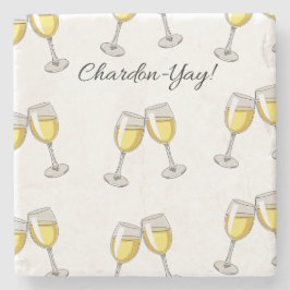 Porta-copo De Pedra Chardon-Yay! White Winegass