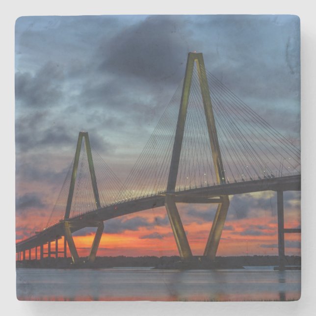 Porta-copo De Pedra Charleston Fire Like Sunset (Frente)