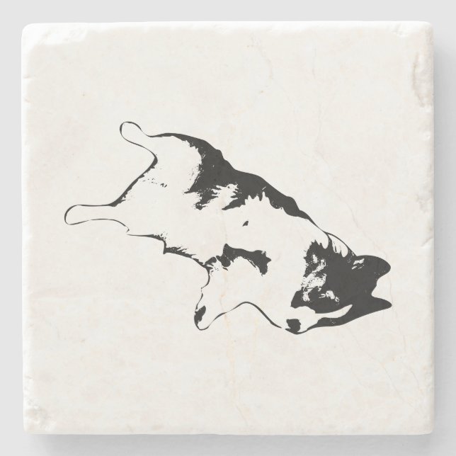 Porta-copo De Pedra Charme de cabeça para baixo (Frente)