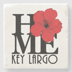 Porta-copo De Pedra Chave DOMÉSTICA Largo Red Hibiscus