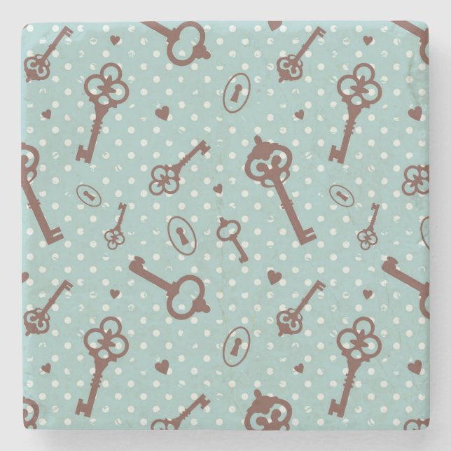 Porta-copo De Pedra Chaves retros dos namorados (Frente)