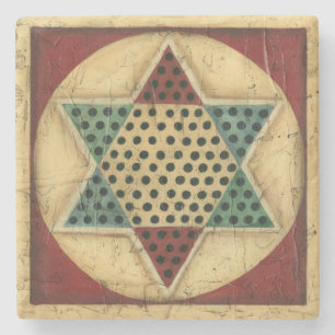 Porta-copo De Pedra Checkerboard chinês Vintage por Ethan Harper