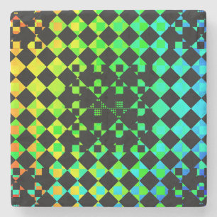 Porta-copo De Pedra Checkered Twist por Kenneth Yoncich