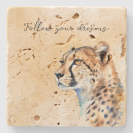 Porta-copo De Pedra Cheetah