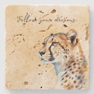 Porta-copo De Pedra Cheetah