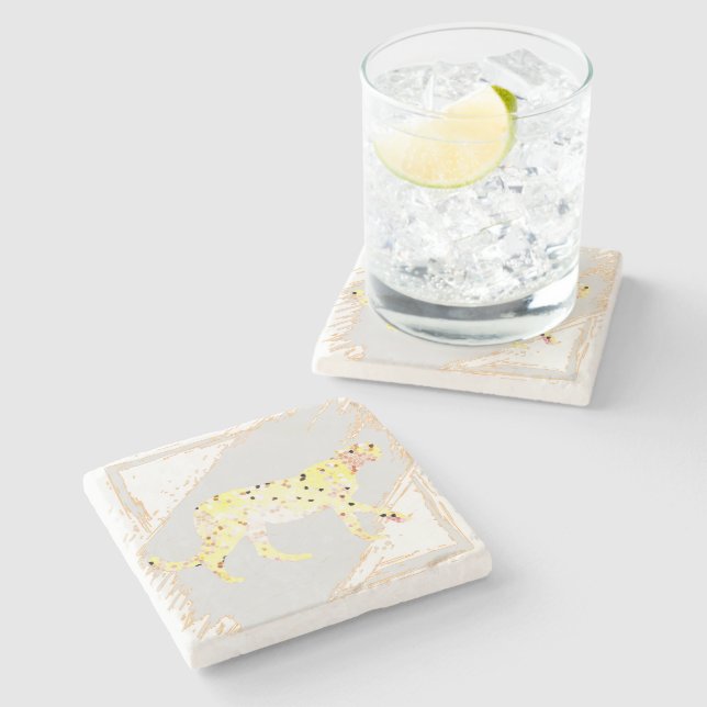 Porta-copo De Pedra Cheetah coaster (Lateral)