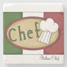 Porta-copo De Pedra Chef Hat Italiano