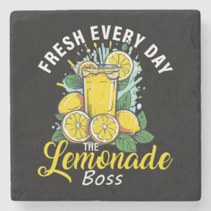 Porta-copo De Pedra Chefe de Limonada Fresco Todos os Dias