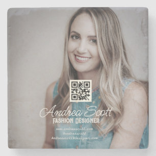 Porta-copo De Pedra Chefe de negócios feminina adicionar foto nome cód
