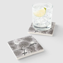 Porta-copo De Pedra Cherry Blossoms