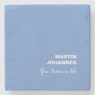 Porta-copo De Pedra Chic Elegante Mínimo Azul-Na moda