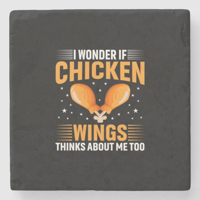 Porta-copo De Pedra Chicken Lover | Chicken Wing (Frente)