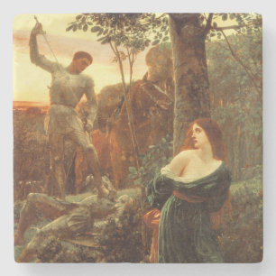 Porta-copo De Pedra Chivalry (por Frank Dicksee)