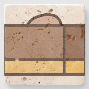 Porta-copo De Pedra chocolate