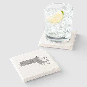 Porta-copo De Pedra Choque de Cinzas Vintage de Massachusetts