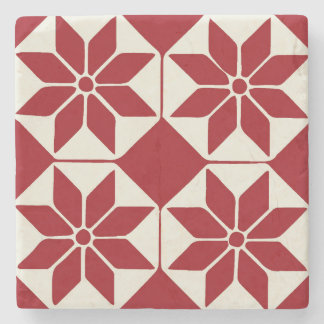 Porta-copo De Pedra Christmas Poinsettia