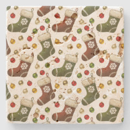 Porta-copo De Pedra Christmas Wreaths