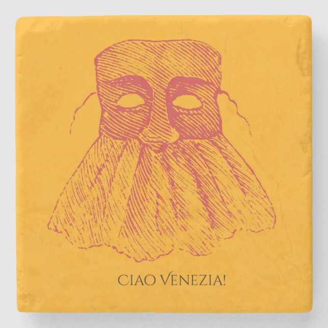 Porta-copo De Pedra Ciao Venezia! (Frente)