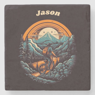 Porta-copo De Pedra Ciclo de vida, retro personalizável