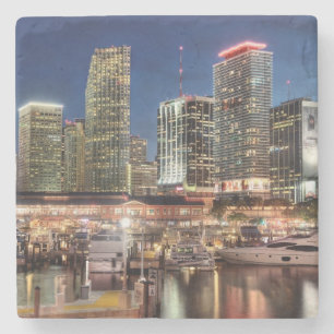 Porta-copo De Pedra Cidade da skyline de Miami em Florida