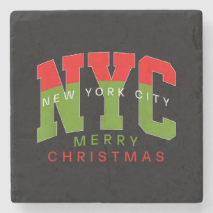 Porta-copo De Pedra Cidade de Nova York Nova York Feliz Natal Presente