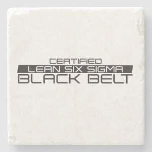 Porta-copo De Pedra Cinta Preta de Seis Sigma Certificado