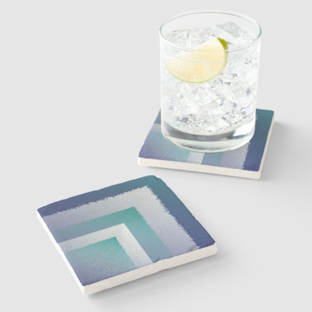 Porta-copo De Pedra cinza azul-lacrimogêneo ex pastel (Lateral)