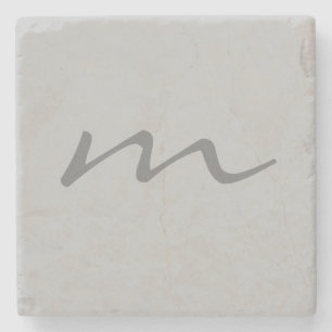 Porta-copo De Pedra Cinzas profissionais modernas de monograma