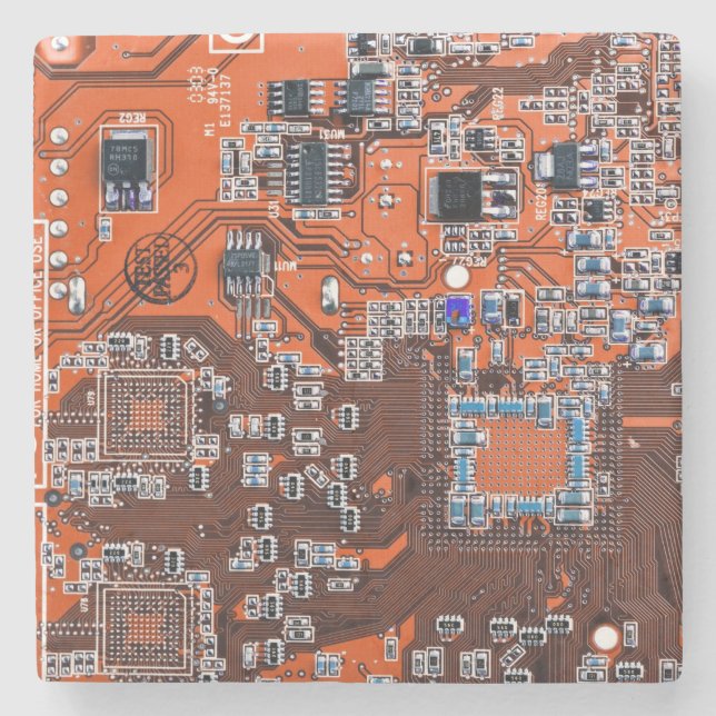 Porta-copo De Pedra Circuito Impresso Conjunto PCB Circuito Laranja Co (Frente)