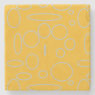 Porta-copo De Pedra Círculos Loops em Laranja