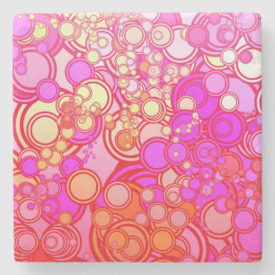 Porta-copo De Pedra Círculos retros